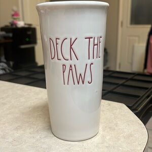 Rae Dunn Travel Tumbler Deck the Paws